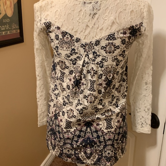 NWT Vintage America size XS navy with cream lace accents - Picture 3 of 6